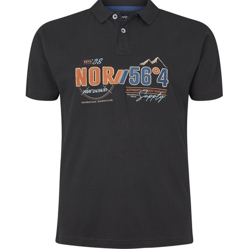 North 56°4 Poloshirt mit Stickerei Schwarz